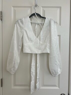12th tribe white blouse size S